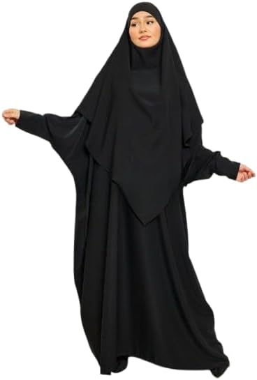 Ensemble Abaya et Khimar en Soie Élégante pour Femmes Musulmanes - Robe Jilbab Longue (Copy)