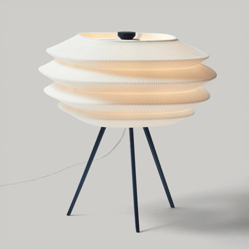 Lampe Arcas imprimée en 3D avec effet translucide – design artistique unique pour un éclairage intérieur moderne