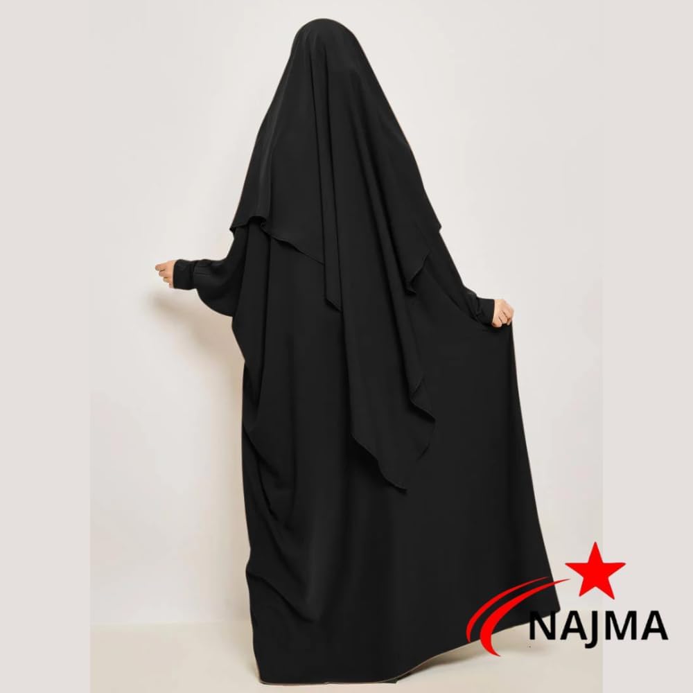 Ensemble Abaya et Khimar en Soie Élégante pour Femmes Musulmanes - Robe Jilbab Longue (Copy)