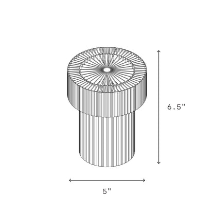 Lampe de table mini tambour sans fil – batterie rechargeable USB‑C, trois niveaux de luminosité, lampe de chevet portable