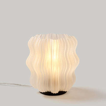 Mini Wavy Cordless Table Lamp – Stylish Bedside Lamp, Sculptural Accent Light for Small Spaces