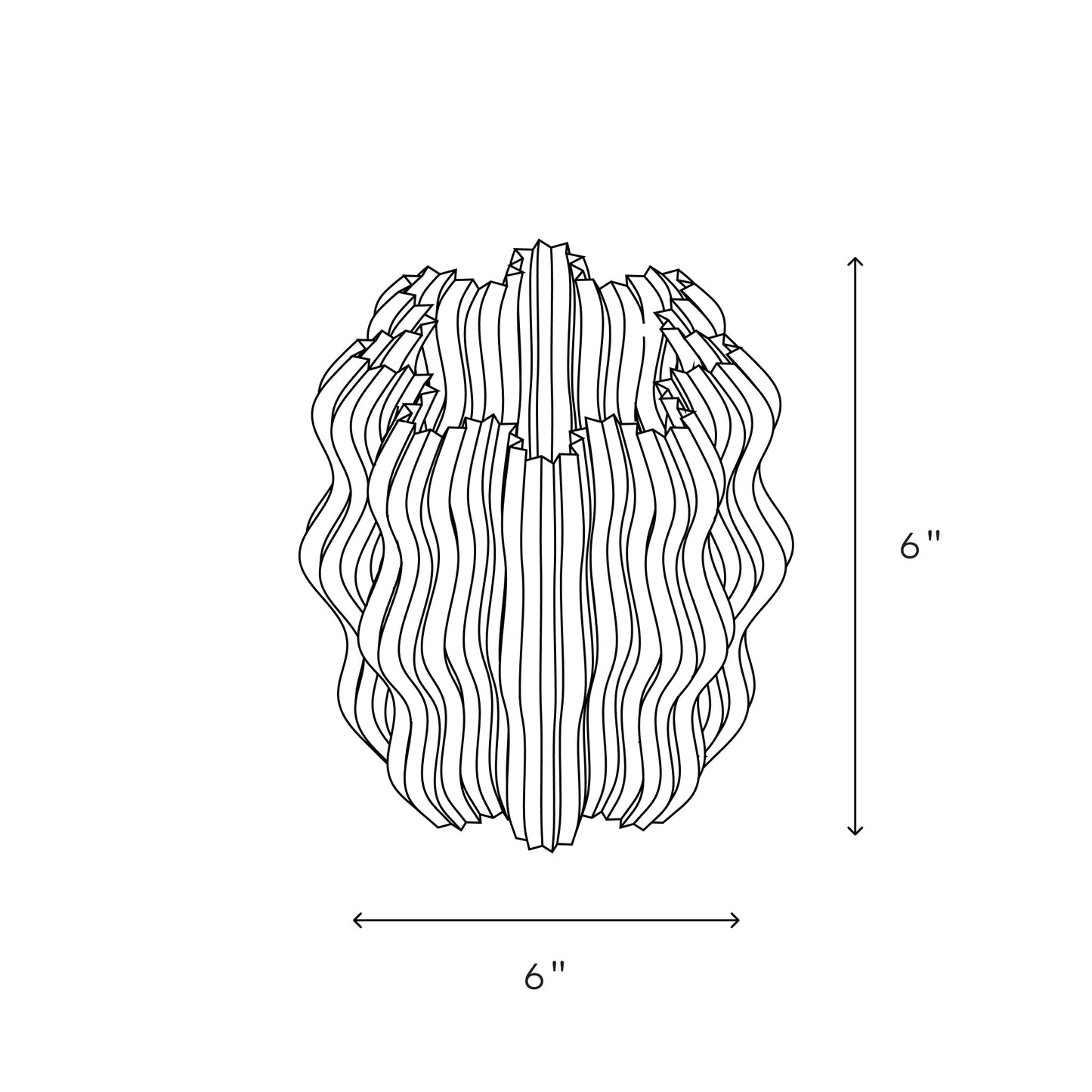 Mini Wavy Cordless Table Lamp – Stylish Bedside Lamp, Sculptural Accent Light for Small Spaces