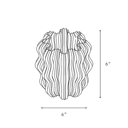 Mini Wavy Cordless Table Lamp – Stylish Bedside Lamp, Sculptural Accent Light for Small Spaces