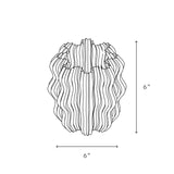 Mini Wavy Cordless Table Lamp – Stylish Bedside Lamp, Sculptural Accent Light for Small Spaces